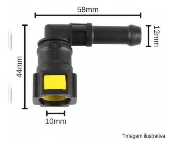 CONECTOR ARLA 90� ENGATE 10MM/TUBO 12MM - 20805110