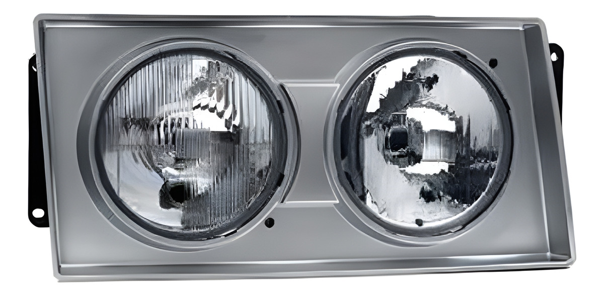 FAROL DUPLO LD WORKER SERIE 2000 ( MOLDURA PRATA ) - 1040