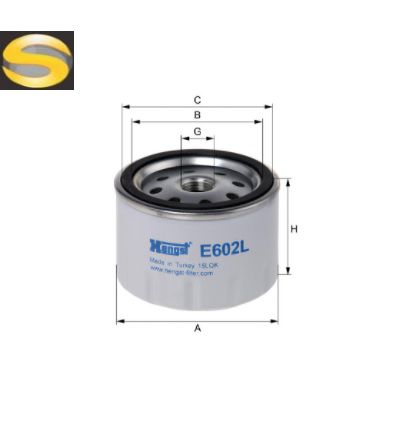 FILTRO OLEO LUBRIFICANTE TURBINA - E602L