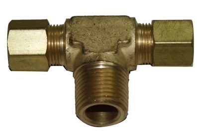 TEE CENTRAL 1/4 NPT X 1/2 TUBO PORCA E ANILHA - 179M