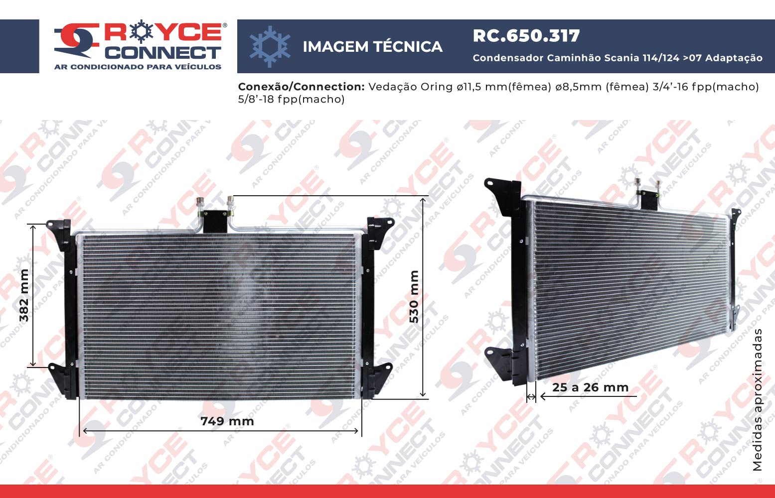 CONDENSADOR SCANIA ADAPTACAO - RI650317