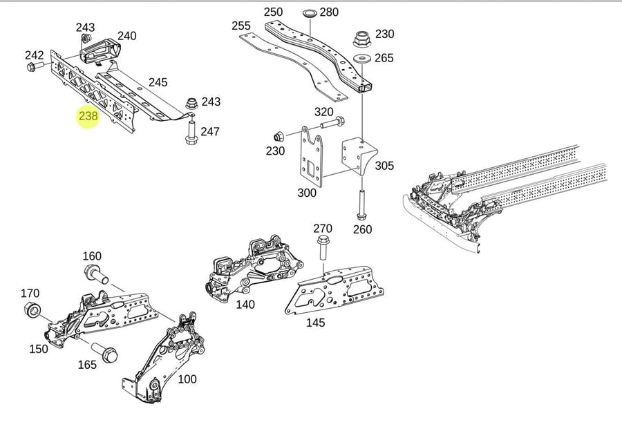 TRAVESSA FIXACAO MODULO RADIADOR - 9613106658