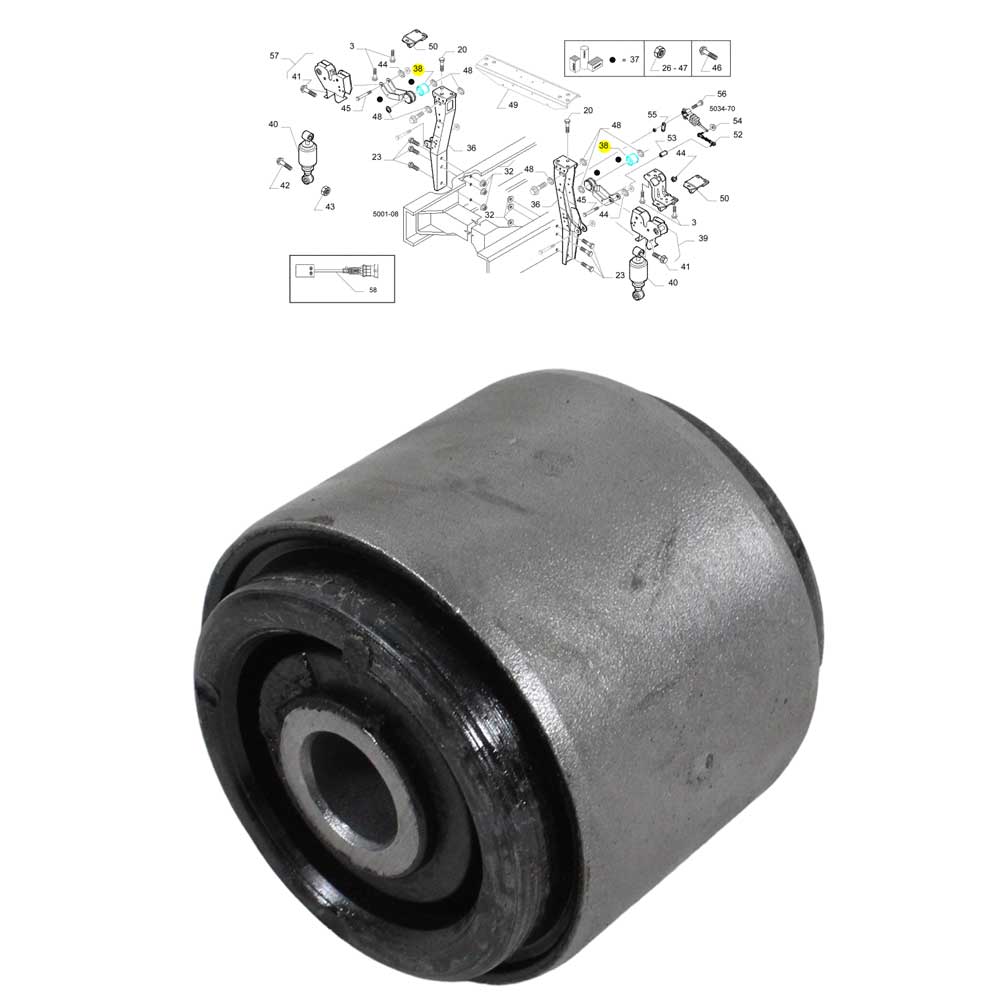 BUCHA SUPORTE CABINE TRASEIRA - 504008198