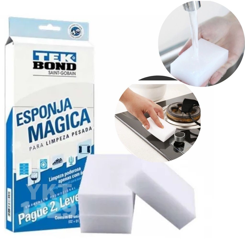 ESPONJA MAGICA EMBALAGEM C/ 03 UNID - LIM3291