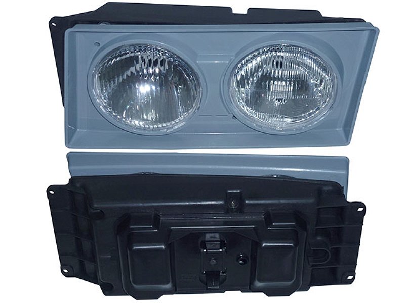 FAROL DUPLO H1 L.E (MOLDURA PRATA) VW PESADOS 2000 A 2002 - 2RG941007.