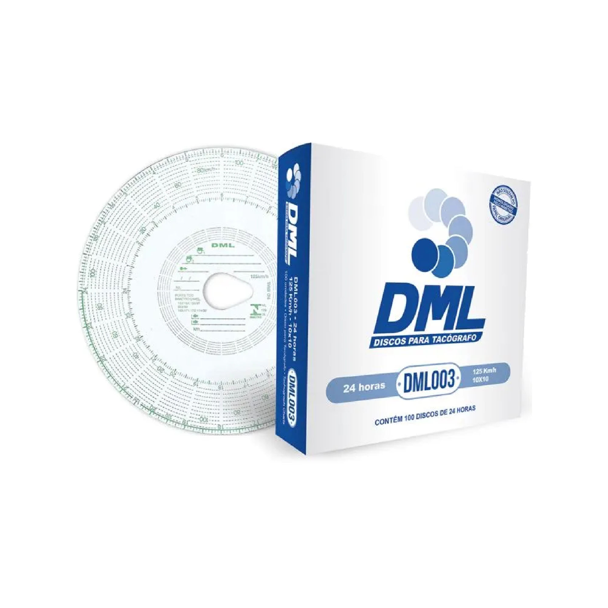 DISCO TACOGRAFO DIARIO 125 KM 10X10 - DML003