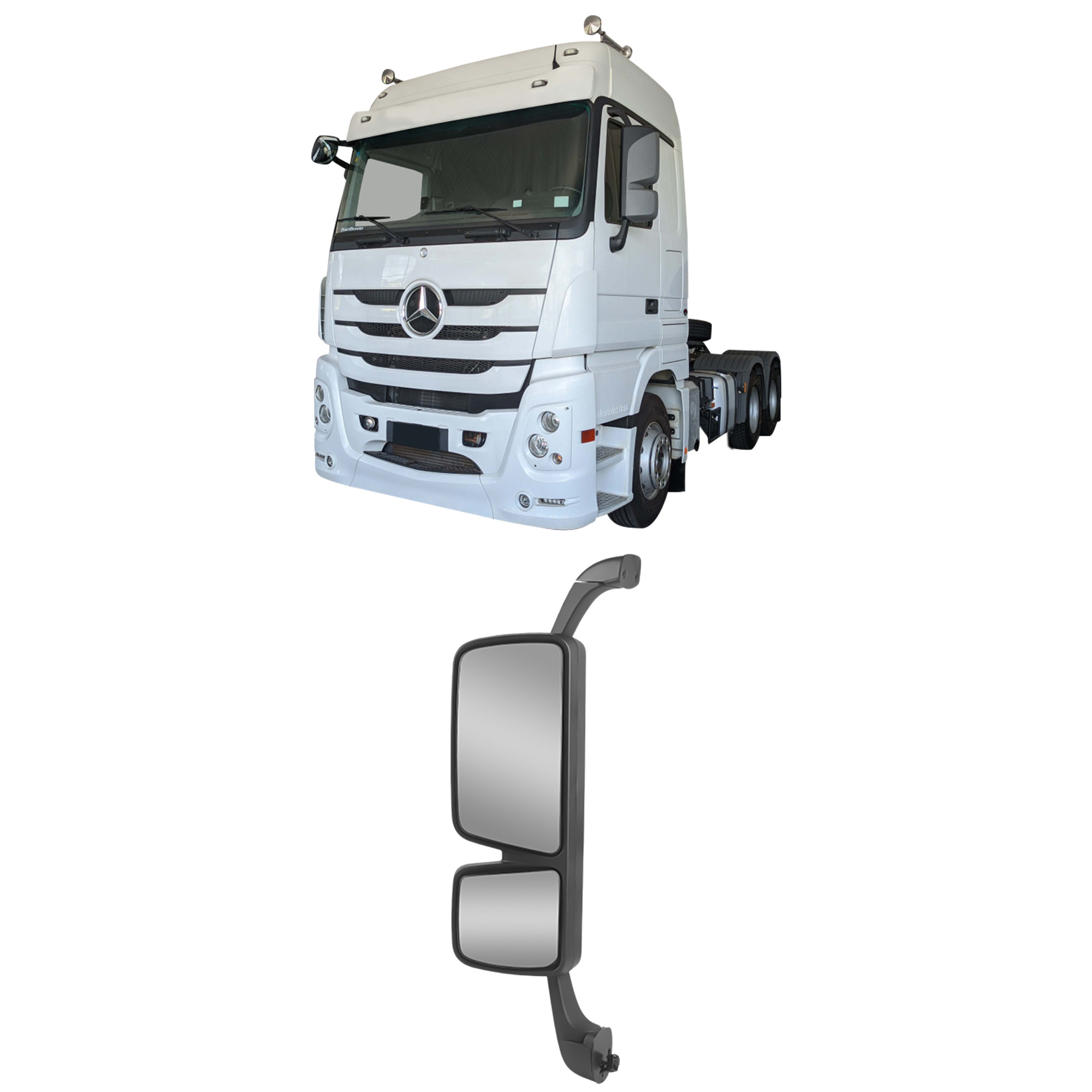 RETROVISOR C/AUXILIAR E DESEMBACADOR LE ACTROS 2020... - 9608104616