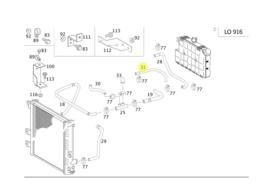 MANGUEIRA RADIADOR MOLDADA - 9795015982