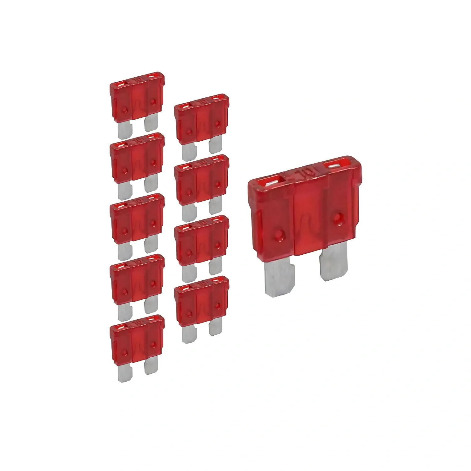 FUSIVEL LAMINA ENGATE 10 AMP.VERMELHO - 527887